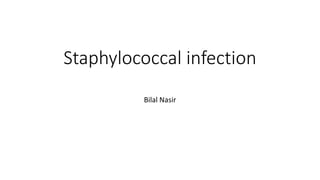 Staphylococcal infection
Bilal Nasir
 