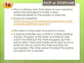 Storyline Focus Order Example Story line and Plot Elements | PPTX
