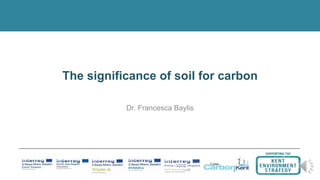 Click to edit Master title style
The significance of soil for carbon
Dr. Francesca Baylis
 