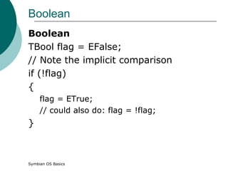 02 Symbian Os Basics Tipos De Dados | PPT | Programming Languages ...