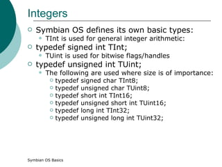 02 Symbian Os Basics Tipos De Dados | PPT