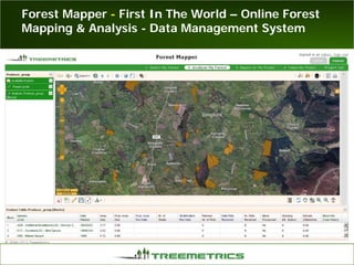 Forest Mapper - First In The World – Online Forest
Mapping & Analysis - Data Management System
 