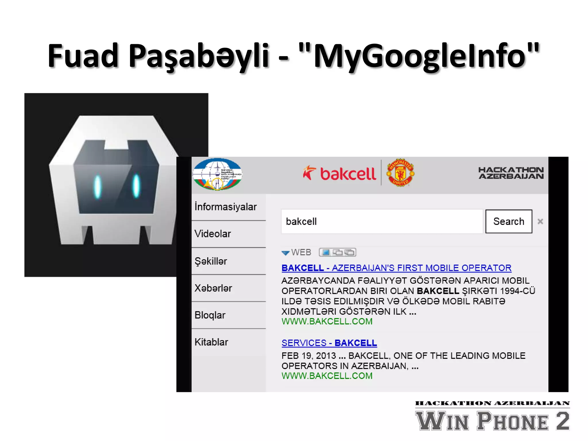 Fuad Paşabəyli - "MyGoogleInfo"
 