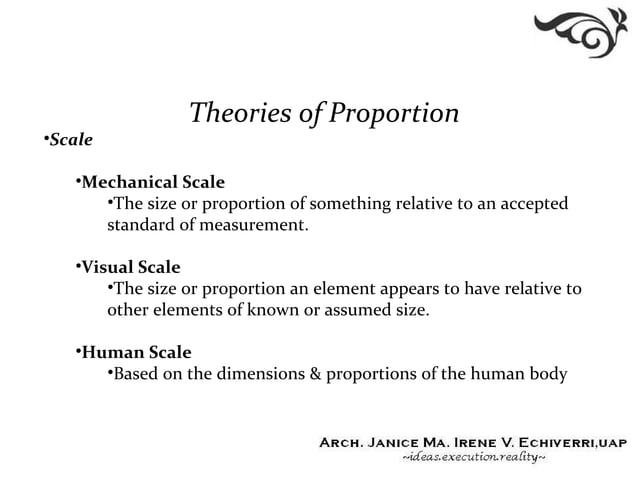 02 theories of proportion | PPT