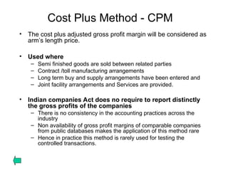 Transfer Pricing Methodologies and concepts | PPT