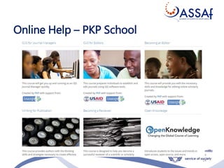 Online Help – PKP School
14
 