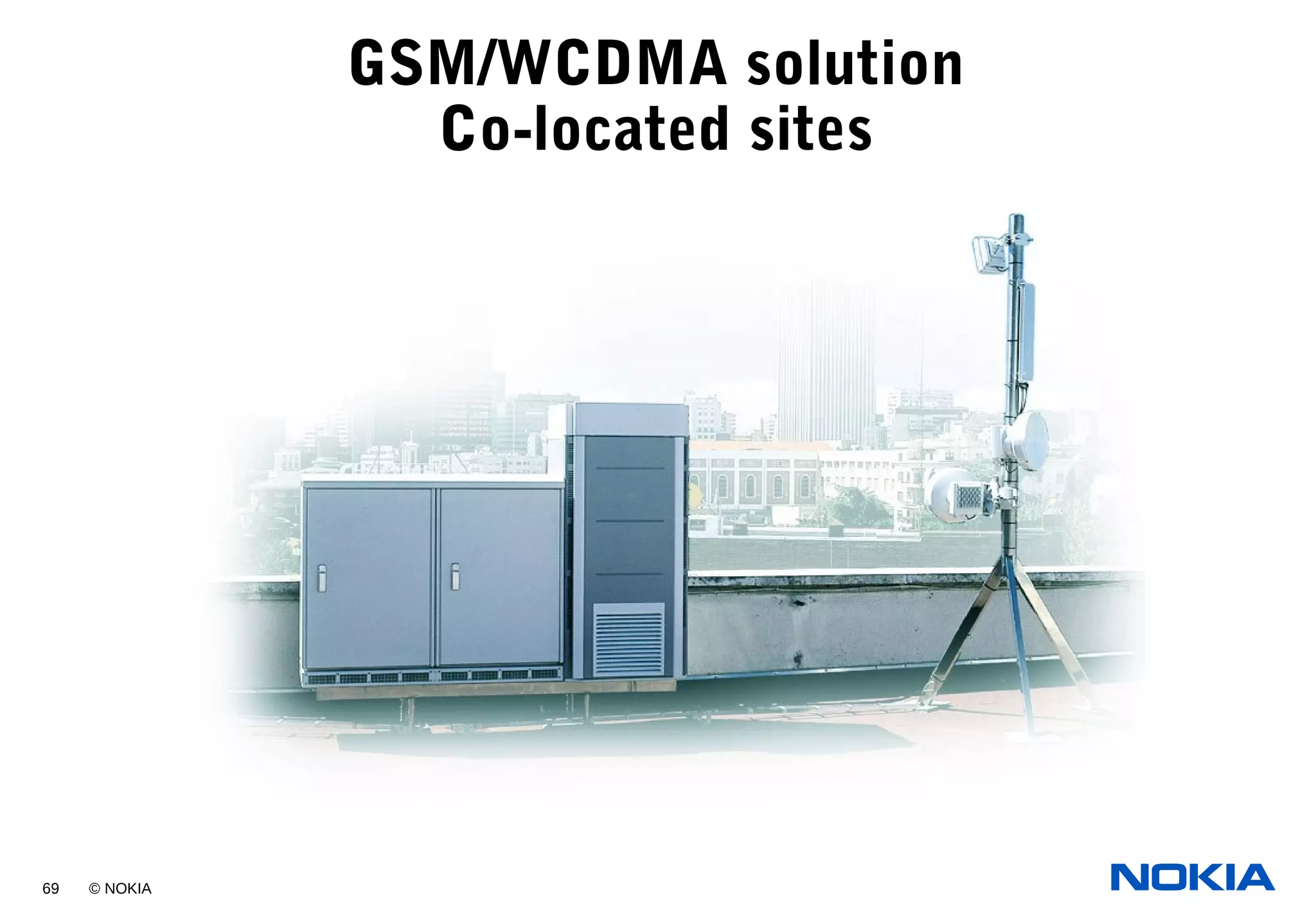 69 © NOKIA
GSM/WCDMA solution
Co-located sites
 