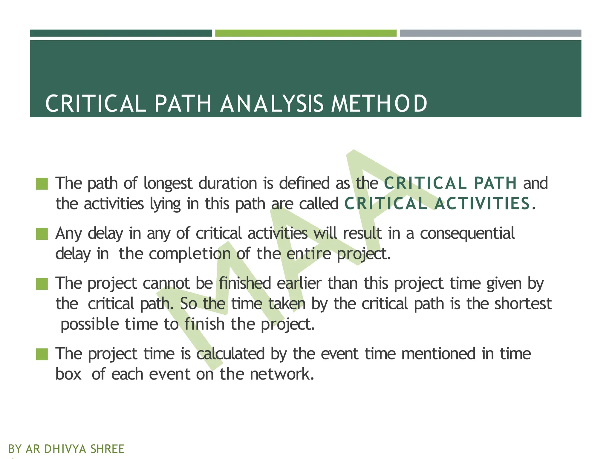 Critical Path Methods - Unit 2 With Problems | PPTX