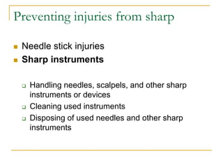 Sharp Instrument Safety.pdf universal safety precautions and bmw aa | PPTX