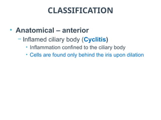 common eye disorder : uveitis ppt (infamation of uvea) | PPTX