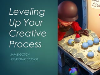 Leveling
Up Your
Creative
Process
JAMIE GOTCH
SUBATOMIC STUDIOS
 