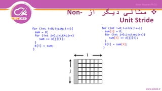 ‫از‬ ‫دیگر‬ ‫مثالی‬Non-
Unit Stride
 