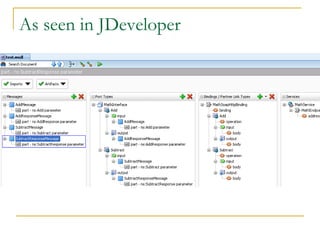 As seen in JDeveloper
 