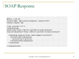 Copyright - http://soatraining.hpage.com 32
SOAP Response
 
