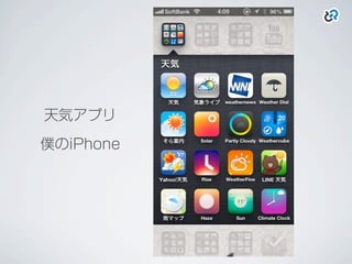 天気アプリ
僕のiPhone
 
