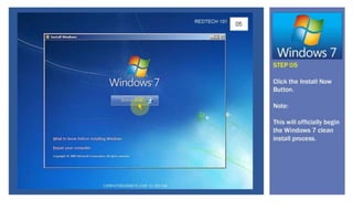 Clean Windows 7 Clean Installation of Windows 7 - How to Reformat Computer Windows 7 | DOCX