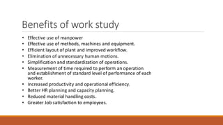 Benefits of work study
 