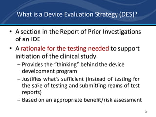 FDA Guidance on EFS: The Device Evaluation Strategy Challenges | PPTX ...