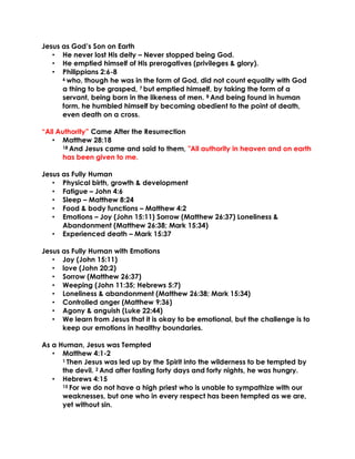 03-05-17, Matthew 16;13-20, Who Is Jesus | PDF