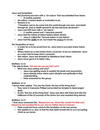 03-05-17, Matthew 16;13-20, Who Is Jesus | PDF