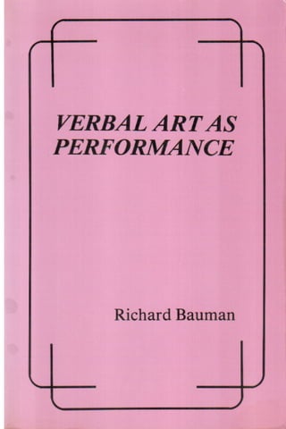 the nature of performance