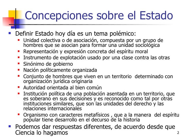 Derecho Politica El Estado