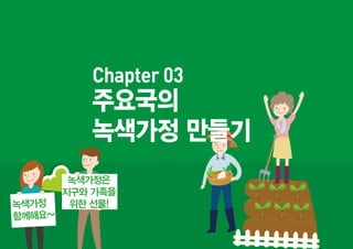 Chapter 03
           주요국의
           녹색가정 만들기
         녹색가정은
        지구와 가족을
녹색가정     위한 선물!
함께해요~
 