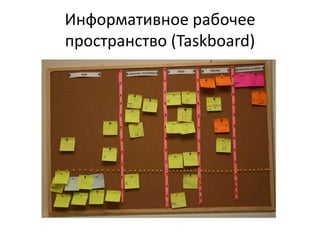 Информативное рабочее
пространство (Taskboard)

 