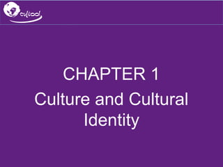 SIMS.U4.E1
Culture of Sharing and Online Reputation Handling (Management)
SIMS.U1.E2
Social Media Technologies
CHAPTER 1
Culture and Cultural
Identity
 