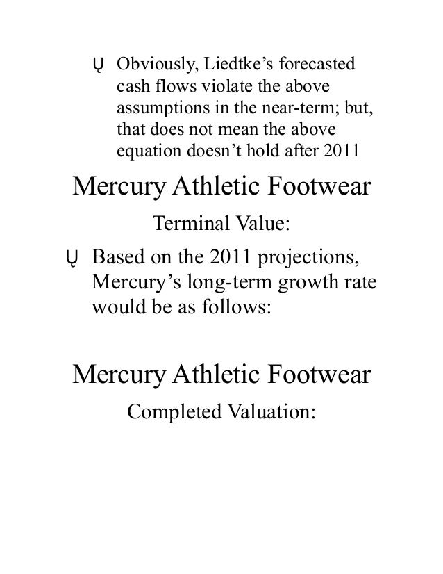 Mercury Athletic Case Essay