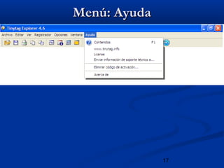 17
Menú: AyudaMenú: Ayuda
 