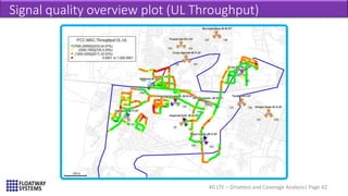 4G LTE – Drivetest and Coverage Analysis| Page 42
Signal quality overview plot (UL Throughput)
 