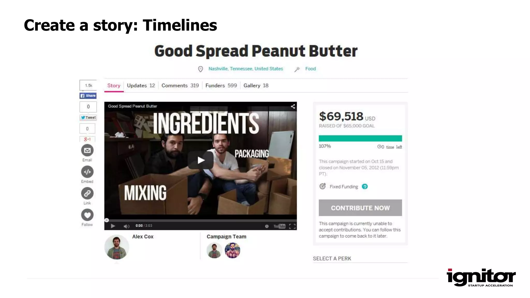 Create a story: Timelines
 