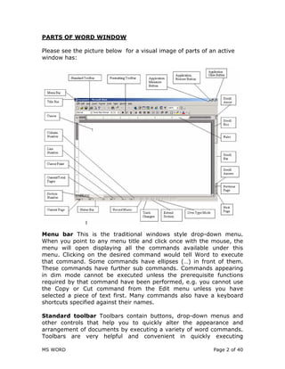 Word Components Window 03.ms word | PDF