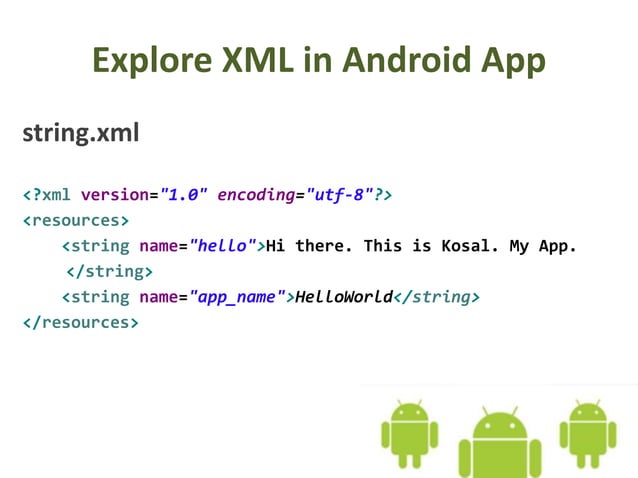 Basic Understanding of Android XML | PPT