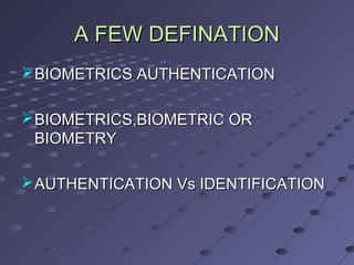 BIO-METRICS | PPT