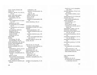 mapas, 159-162,203-204,208
marcas, 126
medición, 148-150, 152, 207-211,
212-213
mérito, uéase mtrito estético
mérito estético, 230-236
aUlenticidad y, 107, 116
metáfora
como transferencia de un esque-
ma,75-77
denOOlCión en, 78-79
en comparación con la ambigüe-
dad,74
en comparación con la proyec-
ción, 73
en la expresión, 87-89, 93
falsedad de, 58, 74
modificadas, 85-86, 88
modos de, 83-86
verdad de, 58, 72-74
mimo, 68-69
modelos
que denotan, 161, 208
que eje:mplifican, 160-161
modos, gramaticales, 146, 183-184
muestra, fJéase ejemplificación
muestra de tipo, 126 n.
muestras portadilta. 63-72, 214
música
autentiddad en, 110-112, 114-116
como arte alogrMico, 113
cknotaci6n en, 210-211
expresión y ejemplificación en,
67-68
gestos en, 67-68
véase también interpretacione$;
música, sistemas de símbolos
para, obras de arte
música, sistemas de símbolos para
estándar
246
analiticidad y, 190
aspectos no-notacionales de,
170-172
origen de, 168
medieval, 163-164, 168
nueva, 173-178
relacional, 177
requisitas de notacionalidad, 168-
170
música electrónica, 176, 211
naruralismo, véase realismo
nominalismo, 15,61-62,75-77,147 n.
notación
modos gramaticales y, 146
requisitos semánticos para, 141-
145
requisitos sintácticos para, 126-
134
rol de, en la preservación de la
obra, 113, 117
nOOlción medieval, 163-164, 168
novela, 190, 194
obras de arte, 117, 162, 192
situados de forma diferente en
diferentes artes, 193
ojo inocente, 22-23
onomatopeya, 66 n., 83
óptica y perspectiva, 25-32
ordenación, 217
densa, 154 n., 217
discontinua, 153 n., 217
ostensión y ejemplificación, 60 n.
paralelas en la perspectiva, 17, 30-
32
relación de, con la ejemplifica-
ción, 59-60
posesión figurativa, 57-58, 73-74,
81-82,86
véase también melifora, expre-
sión
posesión literal, 58,73, 79, 81-82, 86
posesión real, 57-59
tJéase también ejemplificación
práctica precedente
artes alográficas y, 117
metáfora y, 195
para la pinrura, 181-183
y sistemas de notación para la
danza, 195
practicalidad y estética, 219, 231
predicados, véase etiquetas
preservación de las obras de arte,
125, 141, 143, 166
preservación-de-partiruras, 123-125,
143
propiedades constirutivas, 113-114,
116, 118, 208-209
propiedades contingentes, 113-115,
2JJ9
propiedades pictóricas, 51, 87-88,
ll2
proyección
en comparación con la met!fora,
73
lenguaje: discursivo y, 185
sistemas de notación y, 186-187
uéase también inducción
rango, véase extensión
realismo
defmición de, 48, 211
en comparación con la fideUdad
o co!TC(:ción, 46, 48, 52
247
 