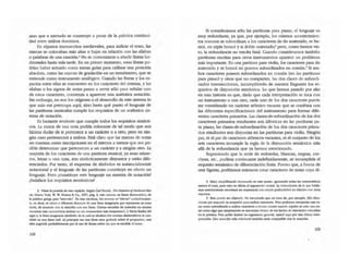 sino que a menudo se construye a pesar de la práctica continui-
.dad entre ambos dominios.
En algunos manuscritos medievales, para indicar el tono, las
marcas se colocaban más altas o bajas en relación con las sílabas
o paJabras de una canción.} No se comenzaron a añadir líneas ho-
rizontales hasta mAs tarde. En un primer momento, estas líneas po-
dñan haber actuado como meras guías para calibrar una posición
absoluta, como las marcas de gradación en un termómetro, que se
entiende como instrumento analógico. Cuando las líneas y los es-
pacios entre eUas se convienen en los caracteres del sistema, y las
sílabas o los signos de notas pasan a servir sólo para señalar uno
de estos caracteres, comienza a aparecer una auténtica notación.
Sin embargo, no son los orígenes o el desarrollo de este sistema 10
que más me preocupa aquí, sino hasta qué punto el lenguaje de
las partilUras musicales cumple los requisitos de un autl!ntico sis-
tema de notación.
Es bastante evidente que cumple todos los requisitos sintácti-
cos. La marca de una nota podria colocarse de tal modo que nos
hiciera dudar de si pertenece a un carácter o a otro, pero en nin-
gún caso penenecerá a ambos. Está claro que las marcas de notas
no cuentan como inscripciones en el sistema a menos que sea po-
sible detenninar que pertenecen a un carácter y a ningún otro. La
mayoria de los caracteres de una partitura musical, ya sean núme-
ros, letras u otra cosa, son sintácticamente disyuntOS y estAn dife-
renciados. Por tanto, el esquema de símbolos es sustancialmente
notaciona} y el lenguaje de las partituras constilUye en efecto un
lenguaje. Pero ¿constituye este lenguaje un sistema de notación?
¿Satisface los requisitos semánticos?
3. VbJe la [IOfad:l de die capin.olo. Según CarI P;mio¡h, 7bf!Nolalfon qfMl!dfeualMu-
sic, Nuev.t ~ W. W. Nonon A CD.• 1957, pig. 9, ~ sistema..se U.tm.t diutenútico. de
la palabra griega para "lnre¡valo". En esta escritura, lo:! neu~ se ·elev.n" OIid:1.do$lmcn-
te. el decir, /le sltú~n .t dlfereme di5tancia de una lírlCll imaginaria que represerna un 1000
dado, ele .1.cuerdo con 1.1. rel.tcl6n con esa línea. Ciertas escuel:u ele nol.tci6n en neuma
mUeltran CJIa caracterb!lca Incluso en sus lTIllIluscrilas más tempr:mos {..,J. H:u;i:¡ flfl.tles del
siglo X. l.t linea im.1gin:ui.1 aI1edcdor de J.a cual .se siruaban los neu~ diast~ticas se oon-
viJ1i6 en una Ilnea teaI. Al principio era. una Jínea seca grabada sobre el pe'1P'flino, un.
ideo. sugcrlda proboI.bIemente por el uso de 1ine.t.S.5Obn: bs que se esaibla el tenoo.
168
Si consideramos sólo las partitura:s para piano, el lenguaje es
muy redundante, ya que, por ejemplo, los mismos acontecimien-
tos sonoros se subordinan a los caracteres de do sostenido, re be-
mol, mi triple bemol y si doble SOSlenido;~ pero, como hemos vis-
to, la redundancia no resulta fatal. Cuando consideramos también
partituras escritas para otrOS instrumentos aparece un problema
más importante. En una partilUra para violín, los caracteres para do
sostenido y re bemol no poseen subordinados en común.' Si am-
bos caracteres poseen subordinados en común (en las partituras
para piano) y OD'OS que no companen, las dos clases de subordi-
nados interseccionan, incumpliendo de manera Oagrante los re-
quisitos de disyunción semántica. Lo que hemos pasado por alto
en esta historia es que, dado que cada interpretación se toca con
un instrumento o con otro, cada uno de los dos caracteres puede
ser considerado un carácter atómico vacante que se combina con
las diferentes especificaciones del instrumento para formar dife-
rentes caracteres primarios. Las c1ases-de-subordinación de los dos
caracteres primarios resultantes son idénticas en las partituras pa-
ra piano; las clases-de-subordinaciOn de los dos caracteres prima-
rios resul[antes son disyumas en las partituras para violIn. Ningún
par, ni el par de caracteres atómicos vacantes, ni e l conjunto de los
seis caracteres incumple la regla de la disyunción sem!ntica más
allá de la redundancia que ya hemos mencionado.
Suponiendo que la serie de redondas, blancas, negras, cor-
cheas, etc., pudiera continuarse indefinidamente, se incumpliria el
requisito.semántico de diferenciación finita. Puesto que, a fuerza de
unir figuras, podriamos entonces crear caracteres de notas cuya di-
.01. E$Ioy simpliflCilndo dcm.t$i.tdo en ~ pul'llO. Igno<:Indo rodas bs C.traaeristic.ts
menos el tono, pero CSIO no afea.t:al arJIUmen10 ccntnl. 12 redurxbnc:iA de b que h.tbla.
mas anterionnaMe nea:silad 5CI' c:xamin.td.t con mayor profundidad en relaci6n con ouos
~"'""'"5. Esto puede ser objetado. He cscuchado que Un lOnO de. por ejemplo. 333 vibra·
ciones por segundo es accpblble para ambos ouac:terCS. Pero podemos intetptetar esle 10-
no como subofdiru¡do a ambos caraClel'e$ o (como OCUlTe cw.ndo alguien se salta una no-
ta) como algo que simplemente se encuentra dentro de los limites de dcsviadón tolerables
en t:. prktiaL Para poder ilUSlrar un argumentO general. optar! aquí por esta última inter-
pretac!6n. Una r>OOIdón lTlU relacional tamblbl seria compatible con la r>OOIdOn.
169
 