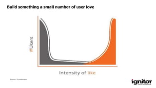 Build something a small number of user love
Source: YCombinator
 