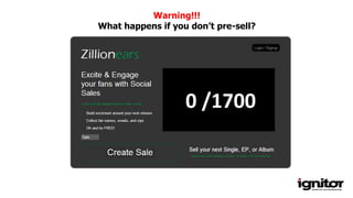 Warning!!!
What happens if you don’t pre-sell?
0 /1700
 