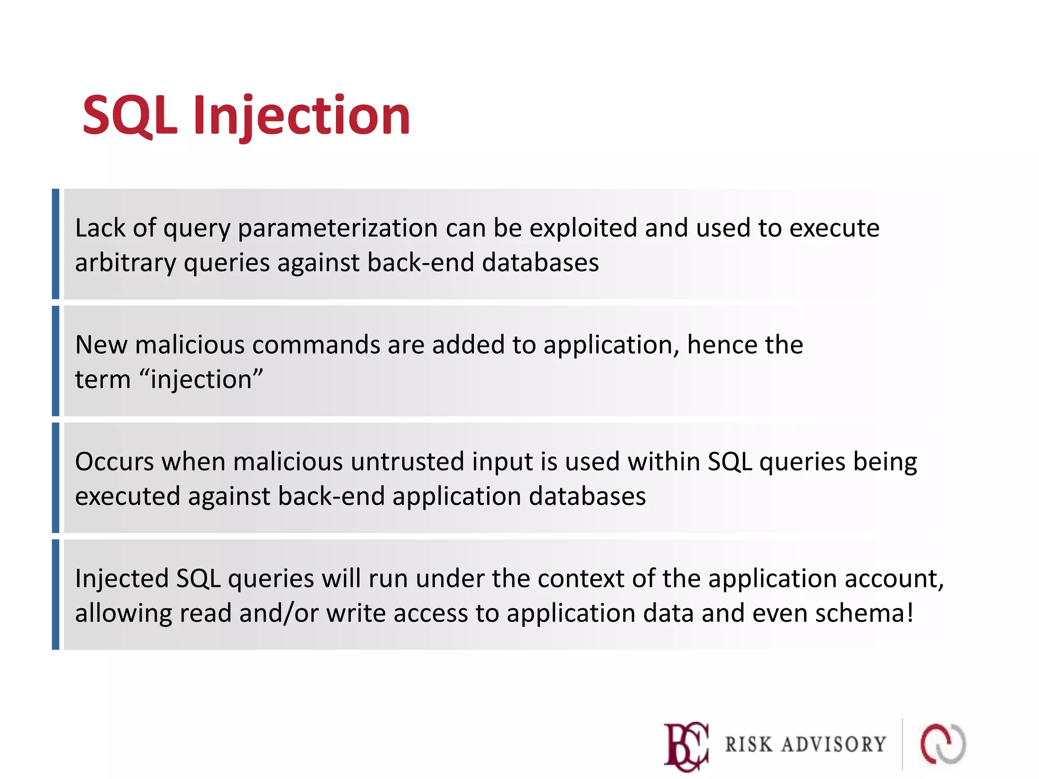 03. sql and other injection module v17 | PPT