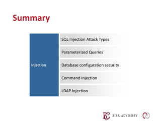 03. sql and other injection module v17 | PPTX