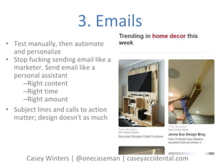 [WMD 2016] Advisor to Pocket, Airbnb, Darby Smart;  Former Growth Lead at Pinterest & GrubHub >> Casey Winters "A lesson in retaining users" Slide 12
