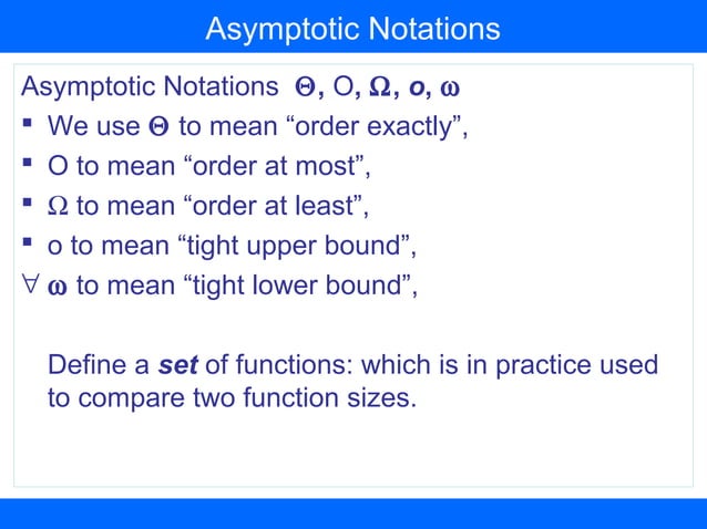 asymptotic notations i | PPT