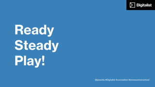 5min
Choose one of the next 100
years BMW’s future views
1 . MOBILITY IS BECOMING VERSATILE.
Seamlessly connected and diverse.
2. CONNECTIVITY IS BECOMING SECOND NATURE.
Many different areas of life will be linked and take
advantage of the exchange of information.
3. MOBILITY IS BECOMING TAILOR-MADE.
Mobility becomes a very personal experience and
therefore something special.
4. TECHNOLOGY IS BECOMING HUMAN.
Easy to use and learns, personalised, personal and
familiar.
5. ENERGY IS BECOMING EMISSION-FREE.
The impact of climate change will be noticeable
and people and nations will commit to using
environmental resources responsibly.
6. RESPONSIBILITY IS BECOMING DIVERSE.
Continuous responsibility for people directly or
indirectly in its sphere of activity.
@janevita #Digitalist #cocreation #bmwsummerschool
 