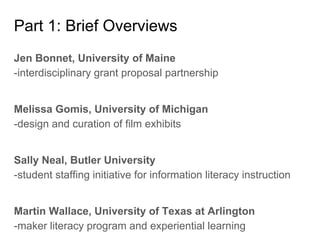 Casting a Wide Net: The Library's Role in Transforming Partnerships Across Campus