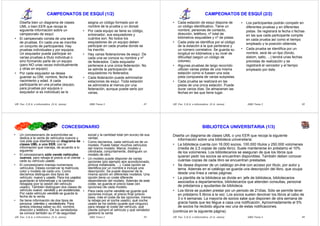 DBD Tema 3 41UR Fac. C.E.A. e Informática (© A. Jaime)
CAMPEONATOS DE ESQUÍ (1/2)
Diseña bien un diagrama de clases
UML o bien EER que recoja la
siguiente información sobre un
campeonato de esquí:
• El campeonato consta de una serie
de pruebas. En cada una se inscribe
un conjunto de participantes. Hay
pruebas individuales y por equipos.
Un esquiador puede participar en
varias pruebas a título individual o
sino formando parte de un equipo
(pero NO unas veces individualmente
y otras en equipo).
• Por cada esquiador se desea
guardar su DNI, nombre, fecha de
nacimiento y edad. A cada
participante en una prueba (equipo,
para pruebas por equipos o
esquiador si es individual) se le
asigna un código formado por el
nombre de la prueba y un dorsal.
• Por cada equipo se tiene su código,
entrenador, sus esquiadores y
cuántos son. No todos los
esquiadores de un equipo deben
participar en cada prueba donde se
ha inscrito.
• Hay varias federaciones de esquí. De
cada una se conoce su nombre y nº
de federados. Cada esquiador
pertenece a una única federación. No
se admite la participación de
esquiadores no federados.
• Cada federación puede administrar
estaciones de esquí. Toda estación
se administra al menos por una
federación, aunque puede serlo por
varias.
DBD Tema 3 42UR Fac. C.E.A. e Informática (© A. Jaime)
CAMPEONATOS DE ESQUÍ (2/2)
• Cada estación de esquí dispone de
un código identificativo. Tiene un
nombre, personas de contacto,
dirección, teléfono, nº total de
kilómetros esquiables y nº de pistas.
• Cada pista se identifica por el código
de la estación a la que pertenece y
un número correlativo. Se guarda su
longitud en kilómetros y su nivel de
dificultad (según un código de
colores).
• Algunas pruebas de largo recorrido
utilizan varias pistas de una misma
estación como si fuesen una sola
pista compuesta de varias subpistas.
• Cada prueba se realizará en las
pistas de una única estación. Puede
durar varios días. Se almacenan las
fechas en las que tiene lugar.
• Los participantes podrán competir en
diferentes pruebas y en diferentes
pistas. Se registrará la fecha o fechas
en las que cada participante compite
en cada prueba así como el tiempo
empleado y la posición obtenida.
• Cada prueba se identifica por un
nombre, será de un tipo (fondo,
slalom, salto, ...) tendrá unas fechas
previstas de realización y se
registrará el vencedor y el tiempo
empleado por éste.
DBD Tema 3 43UR Fac. C.E.A. e Informática (© A. Jaime)
CONCESIONARIO
• Un concesionario de automóviles se
dedica a la venta de vehículos nuevos y
nos pide que diseñemos un diagrama de
clases UML o uno EER, con la
información que maneja, de acuerdo a lo
siguiente:
• El concesionario sólo vende vehículos
nuevos, pero rebaja el precio si el cliente
cede su vehículo usado.
• El concesionario maneja numerosos
vehículos. Desea conservar la matrícula,
color y modelo de cada uno. Como
decíamos distinguen dos tipos de
vehículo: nuevo y usado. Para los usados
guardarán el kilometraje y la cantidad
rebajada (por la cesión del vehículo
usado). También distinguen dos clases de
vehículo nuevo: vendido y en existencias.
Por cada vehículo vendido se guarda la
fecha de la venta.
• Se tiene información de dos tipos de
persona: clientes y vendedores. Para
ambos interesa saber su dni, nombre,
dirección y teléfono. De los vendedores
se conoce también su nº de seguridad
social y la cantidad total (en euros) de sus
ventas.
• Como decíamos, cada vehículo es de un
modelo. Puede haber muchos vehículos
del mismo modelo. Marca, modelo y
cilindrada, conjuntamente, distinguen un
modelo de otro.
• Un modelo puede disponer de varias
opciones (por ejemplo aire acondicionado,
pintura metalizada, ...). Cada opción se
identifica por un nombre e incluye una
descripción. Se puede disponer de la
misma opción en diferentes modelos. Una
opción tiene un coste diferente
dependiendo del modelo. Además de este
coste, se guarda el precio base (sin
opciones) de cada modelo.
• Para cada coche vendido se guarda qué
opciones incluye, el precio final (precio
base, más el coste de las opciones, menos
la rebaja por el coche usado), qué coche
usado se ha cedido (puede que ninguno)
para rebajar el coste del vehículo, qué
cliente compró el vehículo y qué vendedor
gestionó la venta
DBD Tema 3 44UR Fac. C.E.A. e Informática (© A. Jaime)
BIBLIOTECA UNIVERSITARIA (1/3)
Diseña un diagrama de clases UML o uno EER que recoja la siguiente
información sobre una biblioteca universitaria:
• La biblioteca cuenta con 16.000 socios, 100.000 títulos y 250.000 volúmenes
(media de 2,5 copias de cada libro). Suele mantenerse en préstamo el 10%
de los volúmenes. Los bibliotecarios se aseguran de que los libros que
quieran pedir los socios se encuentren disponibles. También deben conocer
cuántas copias de cada libro se encuentran prestadas.
• Se desea disponer de un catálogo on-line con acceso por título, por autor y
tema. Además en el catálogo se guarda una descripción del libro, que ocupa
desde una línea a varias páginas.
• La plantilla de la biblioteca se divide en: jefe de biblioteca, bibliotecarios
asociados a departamentos, bibliotecarios que atienden consultas, personal
de préstamos y ayudantes de biblioteca.
• Los libros se pueden prestar por un periodo de 21días. Sólo se permite tener
en préstamo 5 libros a la vez. Los socios suelen devolver los libros al cabo de
3 o 4 semanas. La mayoría de socios sabe que disponen de otra semana de
gracia hasta que les llegue a casa una notificación. Aproximadamente el 5%
de socios ha recibido alguna vez una de estas notificaciones.
(continúa en la siguiente página)
 