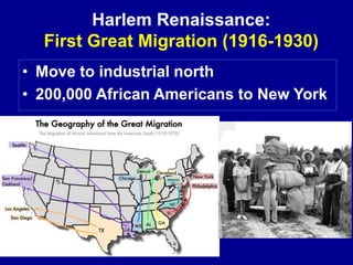 Migration Patterns Harlem Renaissance LGBT History: Harlem Renaissance and Lavender Scare | PPTX
