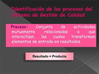 Control de documentos:
LISTA MAESTRA
 MANUAL DE LA CALIDAD
 PROCEDIMIENTOS
 INSTRUCTIVOS
 REGISTROS
 NORMAS LEGALES
 