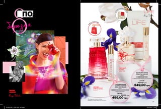 ВІДЧУЙ КРАСУ ЖИТТЯ
З НАБОРОМ AVON LIFE
ВІДЧУЙ КОЛЬОРИ
ЖИТТЯЗ НАБОРОМ
AVON LIFE COLOURКВІТКОВО-
ВОДНИЙ АРОМАТ
груша, рис басматі,
магнолія
КВІТКОВИЙ
АРОМАТ
водна лілія,
фіалка, ірис
Жити яскраво та
незабутньо —
це Твій вибір!
ПОДАРУНКИ,
АРОМАТИ ВІД
ВСЕСВІТНЬО
ВІДОМОГО
ДИЗАЙНЕРА
KENZO
TAKADA
що об’єднують
ВІДВАЖНИХ
20 21
У наборі:
•	 Парфумна вода (50 мл),
•	 Парфумна вода (10 мл),
•	 Парфумований лосьйон для тіла (150 мл).
21737
900,00 грн
649,00 грн
У наборі:
• Парфумна вода Avon Life Colour (50 мл)
• Парфумна вода Avon Life Colour (10 мл)
• Подаруновий пакет
36742
Повна вартість набору: 920,00 грн
499,00 грн
П
А
КЕТ У ПОДАРУНОК*
*Під подарунком мається на увазі
придбання у складі набору Avon Life Colour
УПО
ДАРУНКОВІЙ УПАК
ОВЦІ
березня
201903_EE_11_0031.indd All Pages 08/11/2018 10:24
 